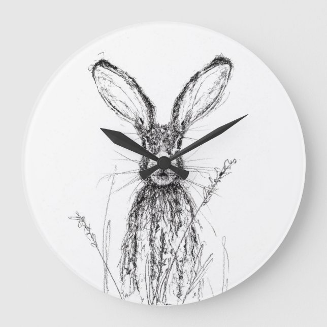 In der Ecke Uhr - Hasen (Vorderseite)