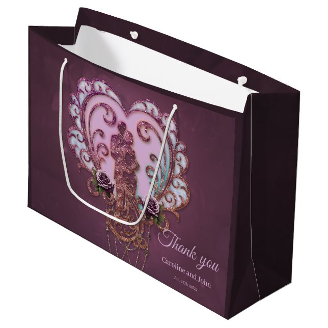 In der Embrace des Herzens. Große Geschenktüte (Vorderseite Schrägansicht)