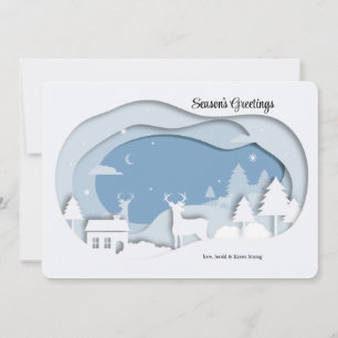 In der Feiertagskarte des Waldes