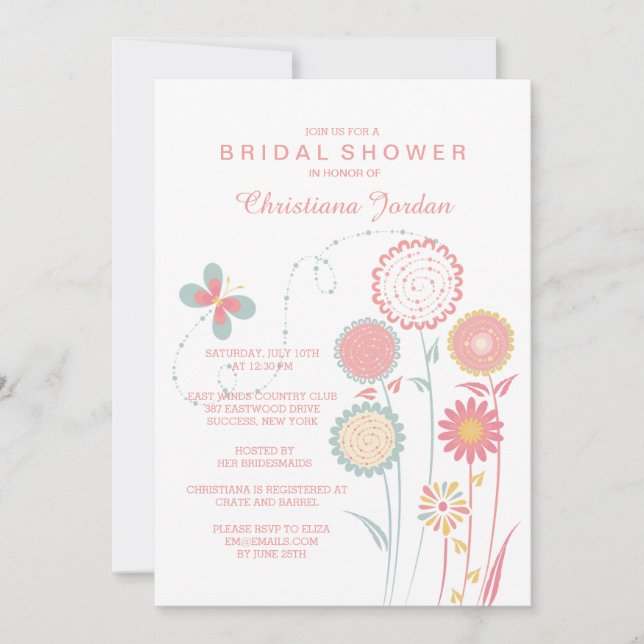 In der Garten-Einladung Einladung (Vorderseite)