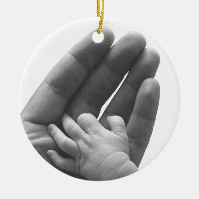 In der Hand des Vaters Keramikornament (Vorne)