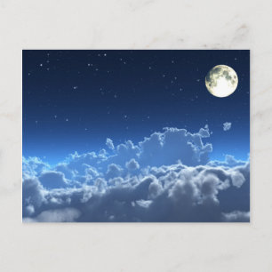 In der hellen Mondlicht-Postkarte Postkarte