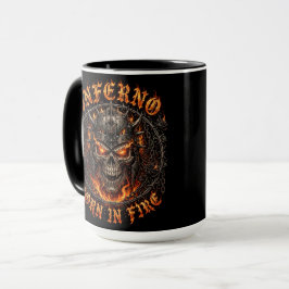 In der Hölle geboren, Feuriger Dämonenschädel  Tasse