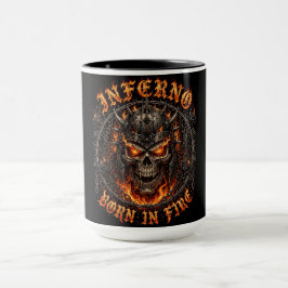 In der Hölle Geboren Feuriger Dämonenschädel Tasse