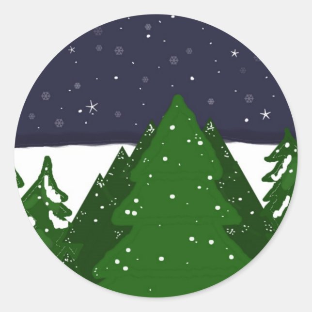 In der Kälte des Winters Runder Aufkleber (Vorderseite)