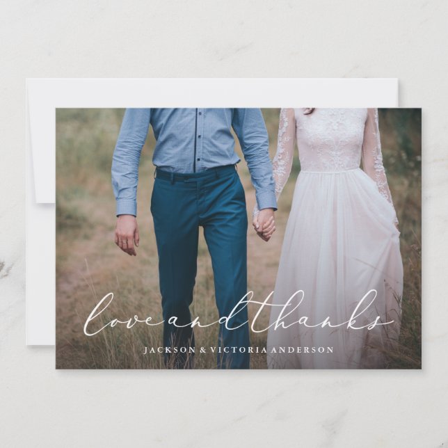 In der Liebe danke Ihnen Foto-Karte (Vorderseite)