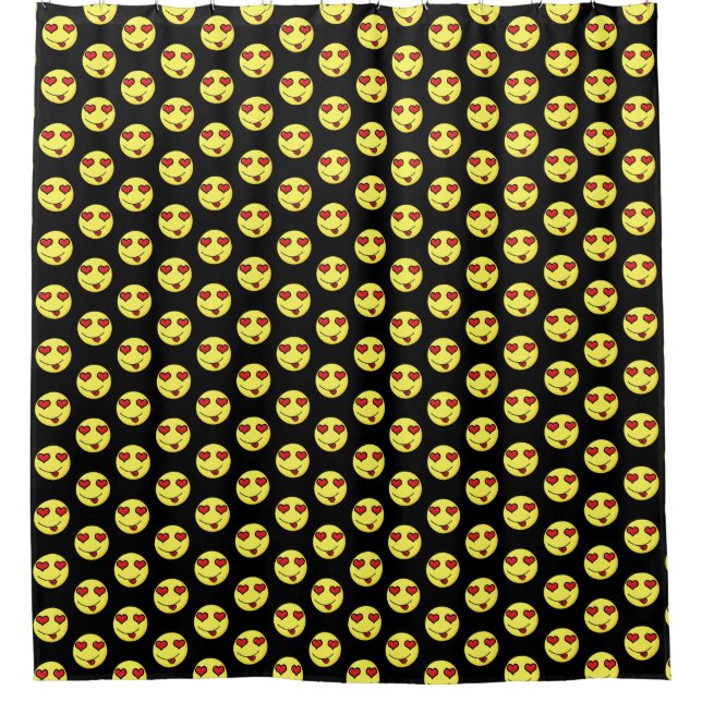 In der Liebe emoji Duschvorhang (Vorderseite)