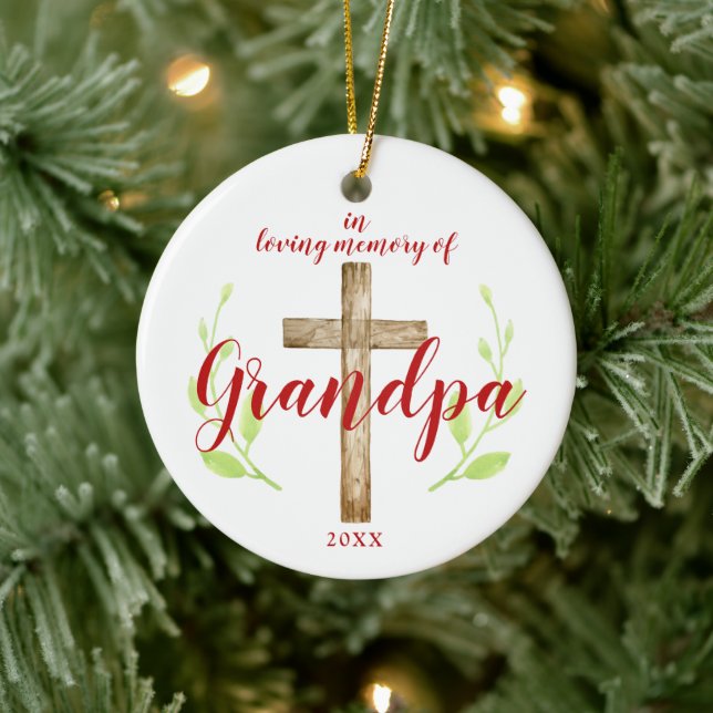 In der Liebe Erinnerung an das Personalisierte Gro Keramik Ornament (Baum)