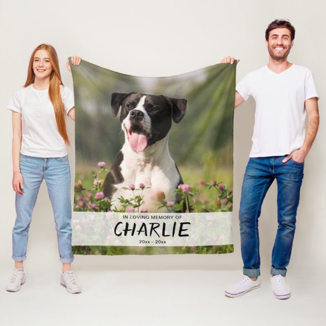 In der Liebe Erinnerung an Hunde-Gedächtnis Foto B Fleecedecke (Beispiel)