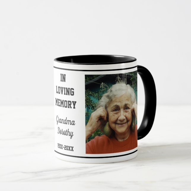 In der Liebe Erinnerung an Oma Erinnerung 2 Foto   Tasse (VorderseiteRechts)