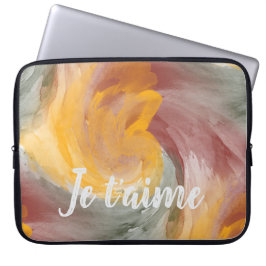 In der Liebe Französisch Herbst Farbe Farbe Wirbel Laptopschutzhülle