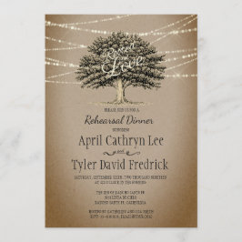 In der Liebe gewurzelt rustikale Baumlichter Probe Einladung