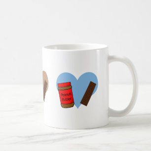 In der Liebe mit Erdnussbutter und Schokolade Kaffeetasse