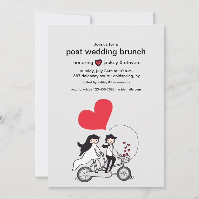 In der Liebe-Posten-Hochzeitbrunch-Einladung Einladung (Vorderseite)