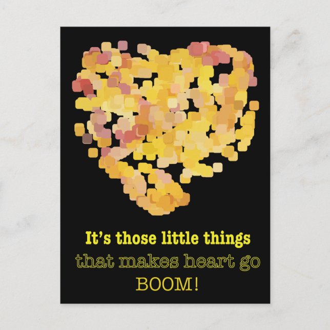 In der Liebe Zitat: Es ist diese kleinen Dinge ... Postkarte (Vorderseite)