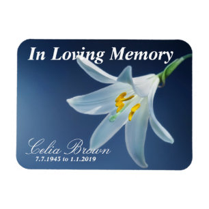 In der Liebe zum Gedächtnis weiße Lilie  Beerdig Magnet