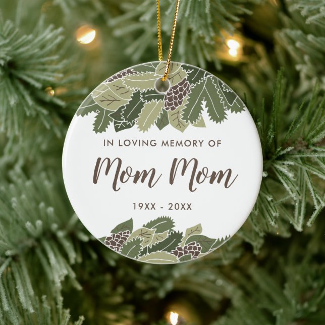 In der liebenden Erinnerung an das Personalisierte Keramik Ornament (Baum)