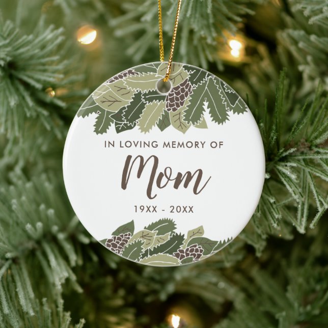 In der liebenden Erinnerung an die Mama Personalis Keramik Ornament (Baum)