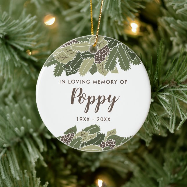 In der liebenden Erinnerung an die Personalisierte Keramik Ornament (Baum)