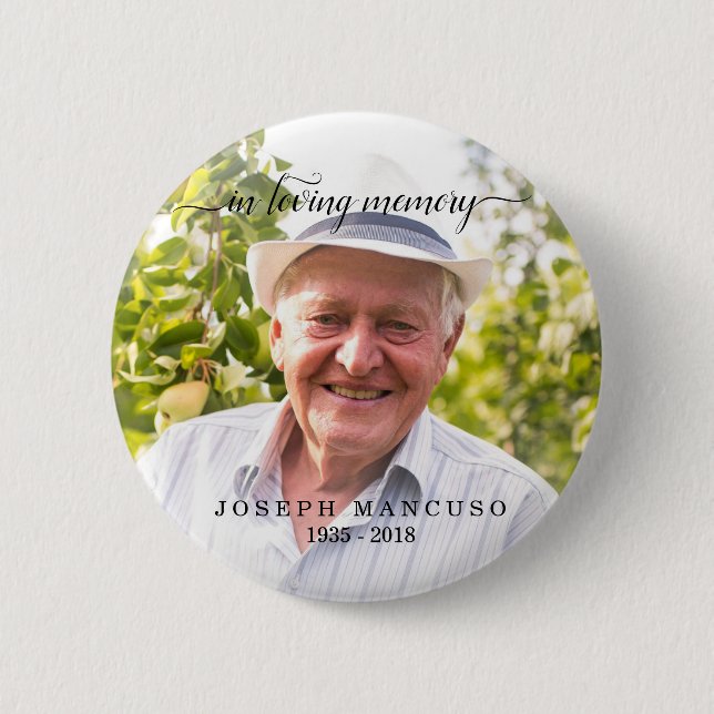 In der liebevolles Gedächtnis-Begräbnis- Feier des Button (Vorderseite)