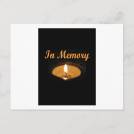 In der Memory Candle glühen Postkarte