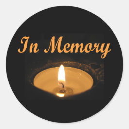 In der Memory Candle glühen Runder Aufkleber