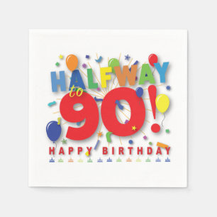 In der Mitte bis 90! Serviette