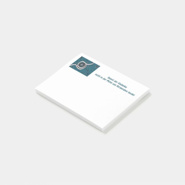 In der Mitte von Nirgendwo - In the middle of nowh Post-it Klebezettel (angewinkelt)