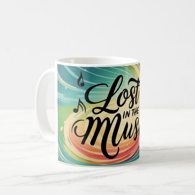 In der Musik verloren Kaffeetasse (Vorderseite Links)