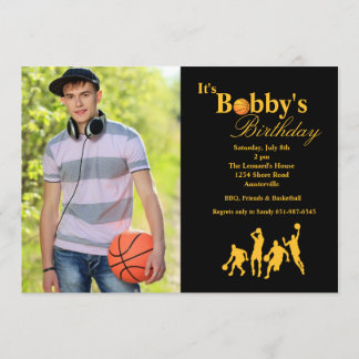 In der NamensFoto-Basketball-Einladung Einladung