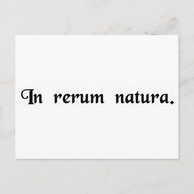 In der Natur der Dinge. Postkarte (Vorderseite)