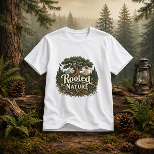 In der Natur verwurzeltes Wald-Welt-Zitat T-Shirt