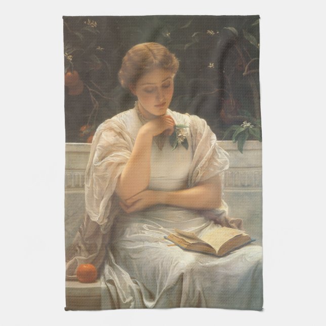 In der Orangerie von Charles Edward Perugini Geschirrtuch (Vertikal)