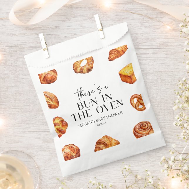 In der Ovenbrotdusche ist ein Bun. Geschenktütchen (Ausgeschnitten)