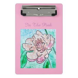 In der rosa Pfingstrose   Mini Klemmbrett