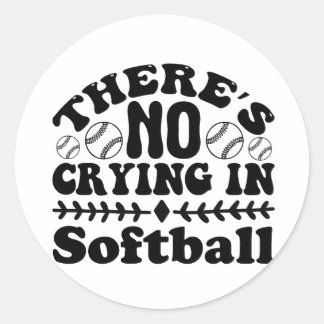 IN DER SOFTBALL IST KEIN WEINEN. RUNDER AUFKLEBER