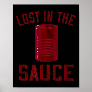 In der Soße verloren Lustige Cranberry-Sauce Thank Poster