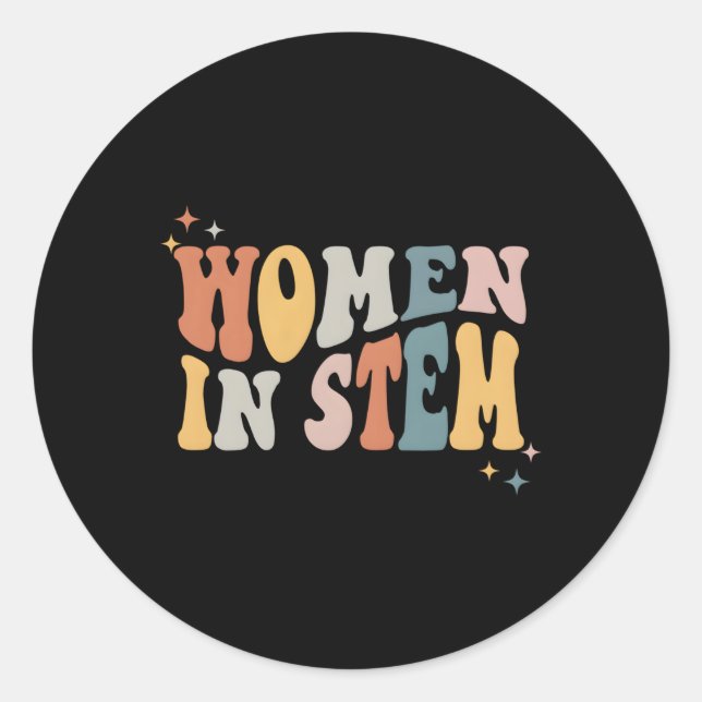 In der Stem-Steminist Science Ingenieur Tech Runder Aufkleber (Vorderseite)