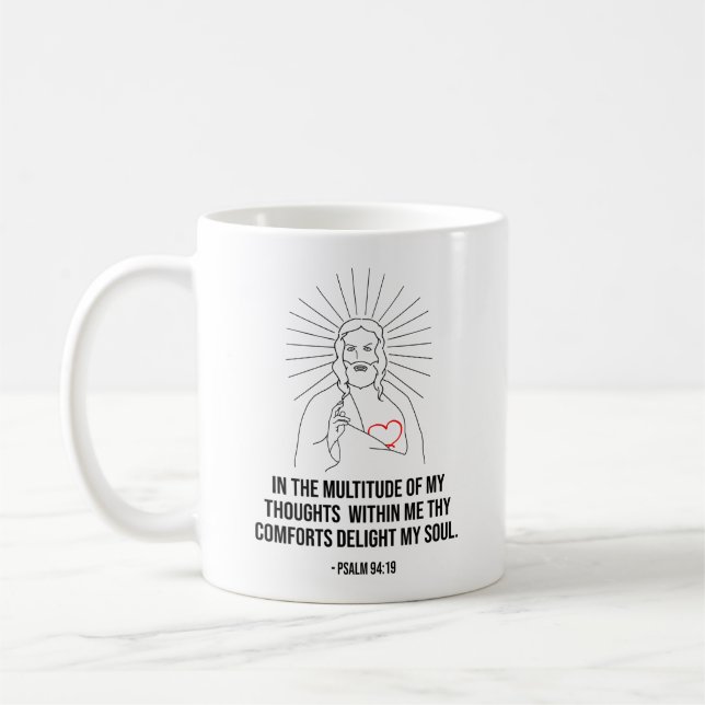 In der Vielzahl meiner Gedanken Christlich Kaffeetasse (Links)