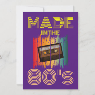 IN DER VINTAGEN KASSETTE DER 80ER JAHRE EINLADUNG