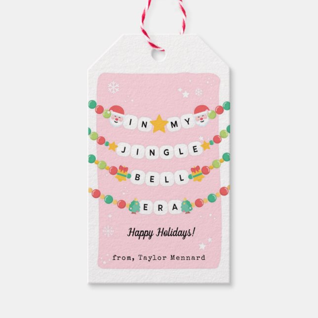 In der Weihnachtszeit trendy Freundschaft Bracelet Geschenkanhänger (Vorderseite)