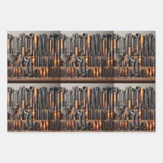 In der Werkstatt Wrapping Paper Flat Sheet Set von Geschenkpapier Set
