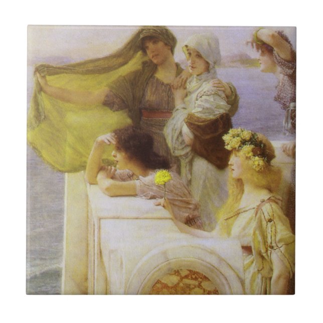 In der Wiege von Aphrodite von Sir Lawrence Alma T Fliese (Vorderseite)