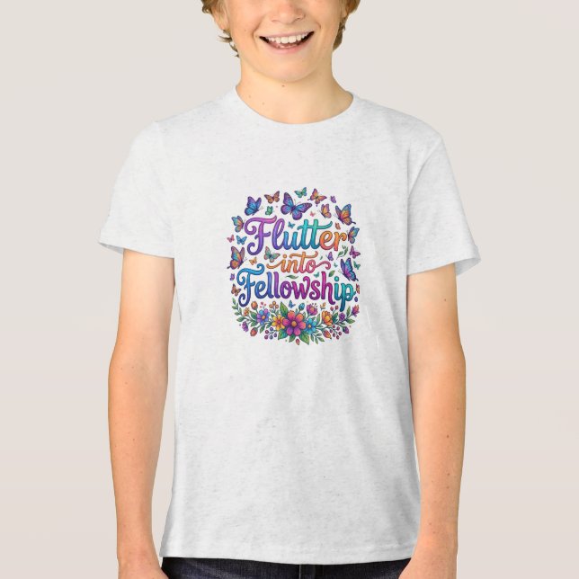 In die Gemeinschaft flattern Tri-Blend Shirt (Vorderseite)