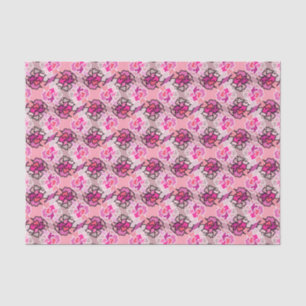 In die geometrische Form des rosa Mitteljahrs Seidenpapier