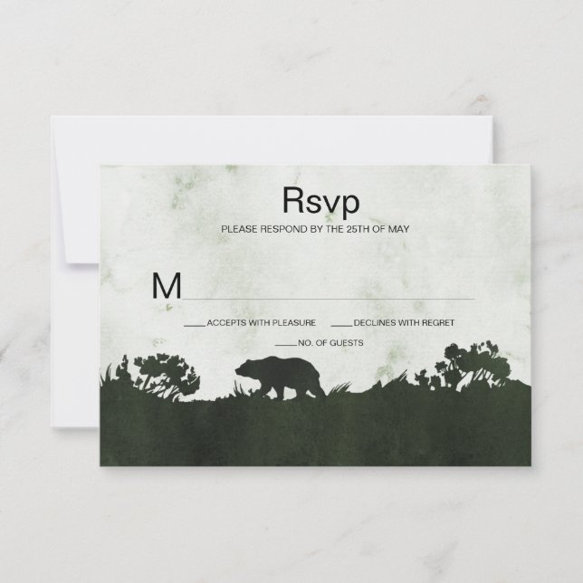 In die Grün-Landschaft der wilden Rost-Grünen-UAWG RSVP Karte (Vorderseite)