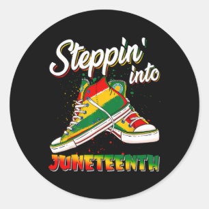 In die Juneteenth Afro Woman Black Girls Sn Runder Aufkleber