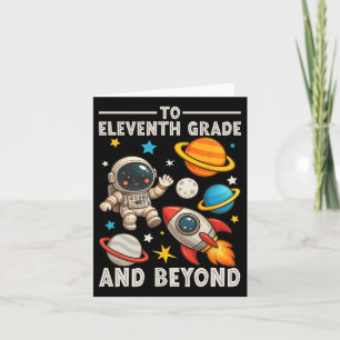 In die Junioren und jenseits des Astronauten funny Karte