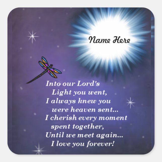 In die Lichthupe der Libellen Quadratischer Aufkleber (Vorderseite)