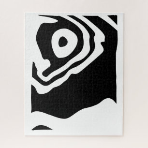 In die Tiefe: Abstrakt Schwarz und Weiß